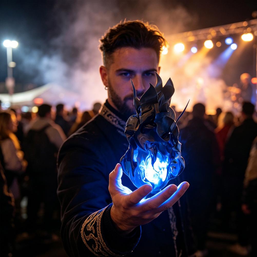 Cosplay Flame Prop - อุปกรณ์ประกอบฉากคอสเพลย์ลูกไฟ ของเล่นเอฟเฟกต์เปลวไฟเรืองแสง อุปกรณ์ประกอบฉากลูกไฟลอยได้ ไฟ LED เปลวไฟเรืองแสง
