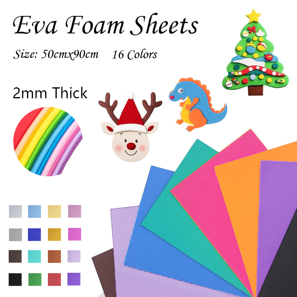 Cosplay Props Eva Foam - แผ่นโฟม EVA สีสันสดใส 16 สี หนา