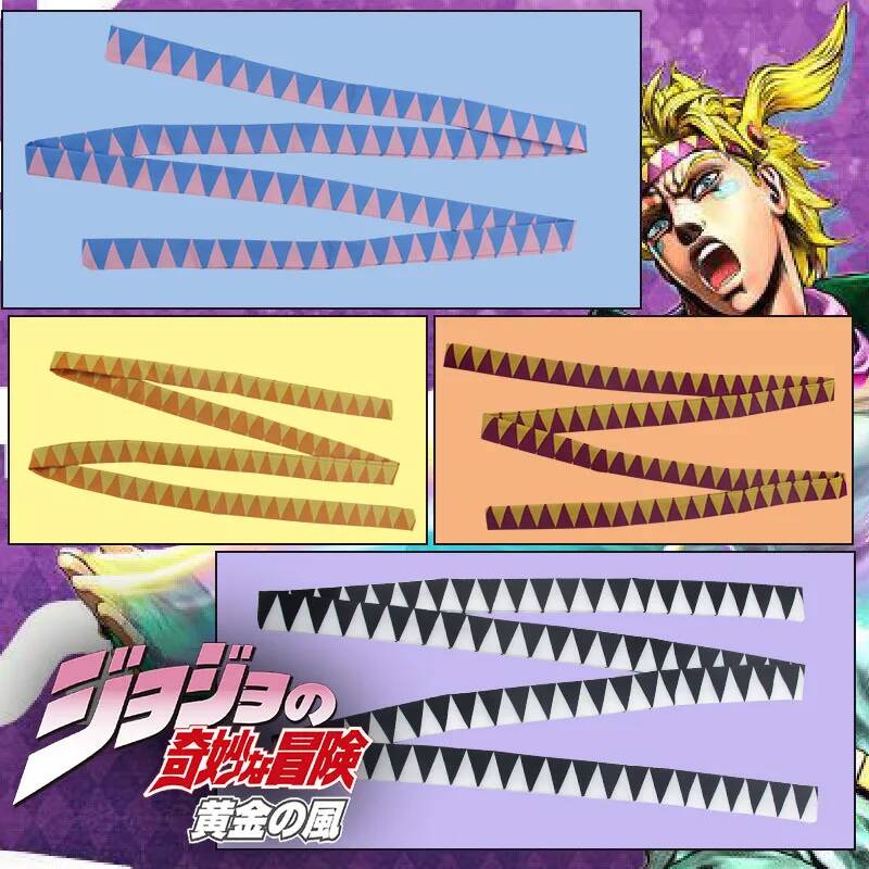 Cosplay Prop Patterns - อะนิเมะโจโจ้'การผจญภัยสุดแปลกประหลาด' คอสเพลย์ ที่คาดผมลายสามเหลี่ยมเครื่องประดับผมปาร์ตี้ฮาโลวีนเครื่องแต่งกายอุปกรณ์ประกอบฉากสำหรับทุกเพศ