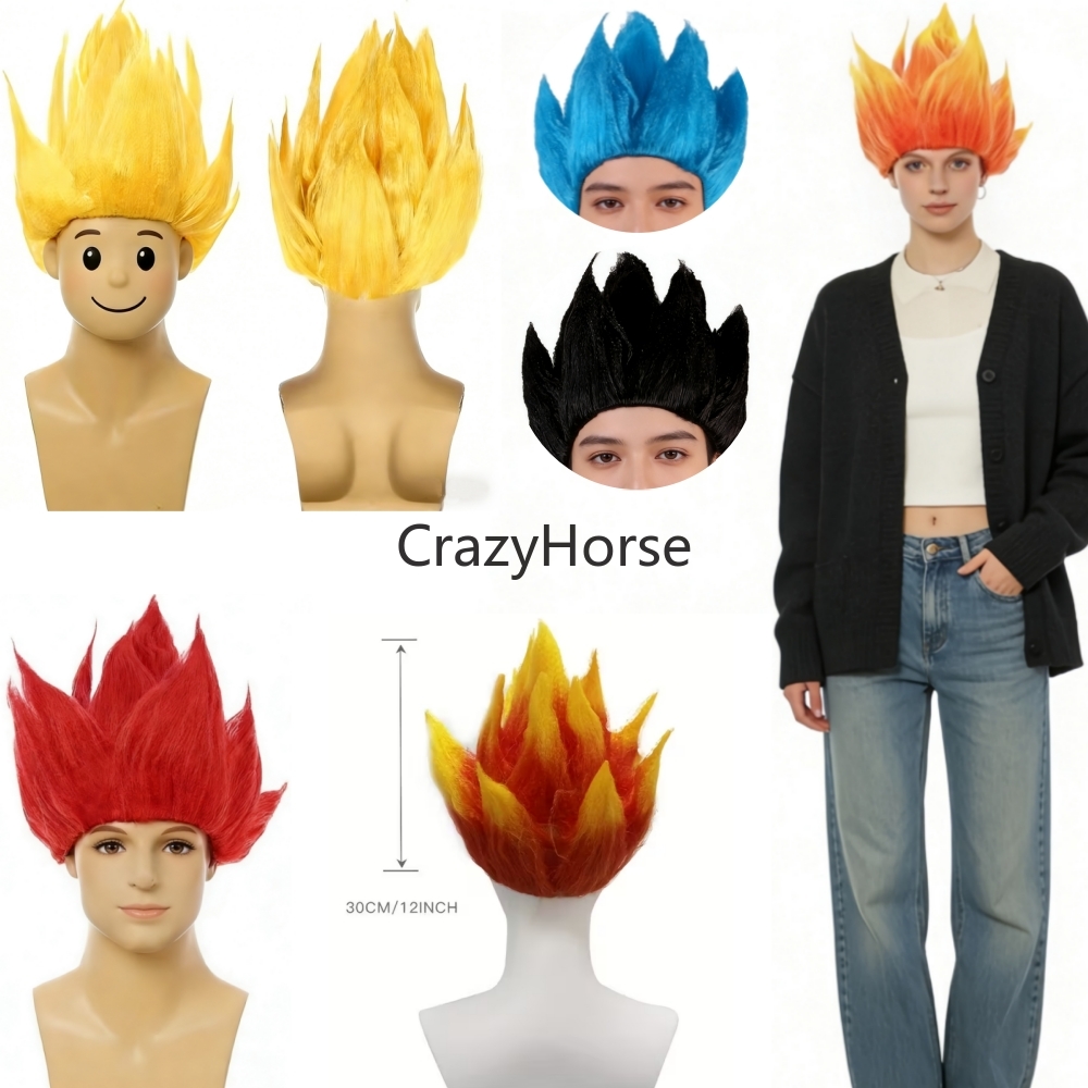 วิกผมคอสเพลย์ไซย่าสำหรับผู้ใหญ - Cosplay Flame Prop บทวิจารณ์และราคา