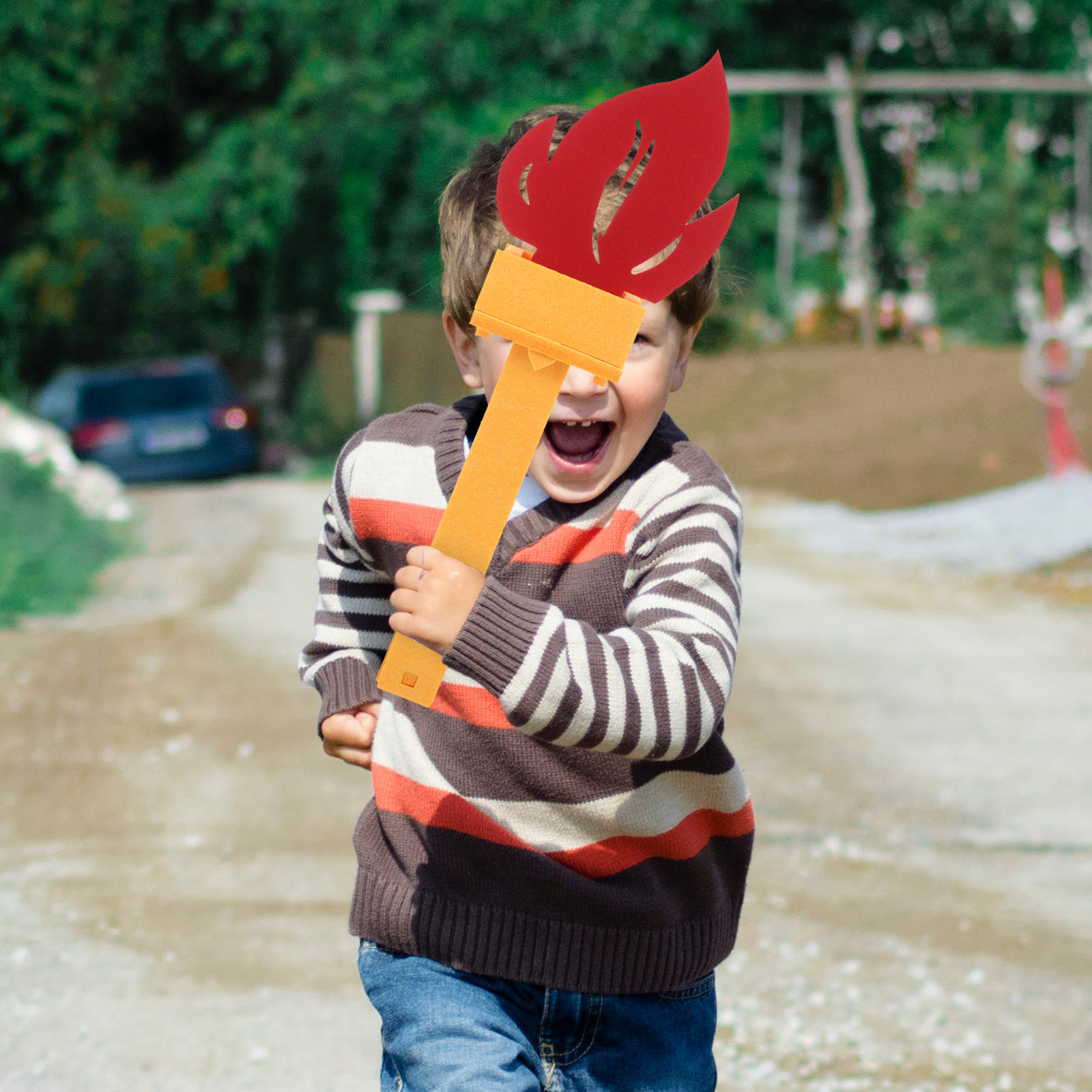 คบเพลิง 3D น้ำหนักเบา ไม่มีเปล - Cosplay Flame Prop บทวิจารณ์และราคา