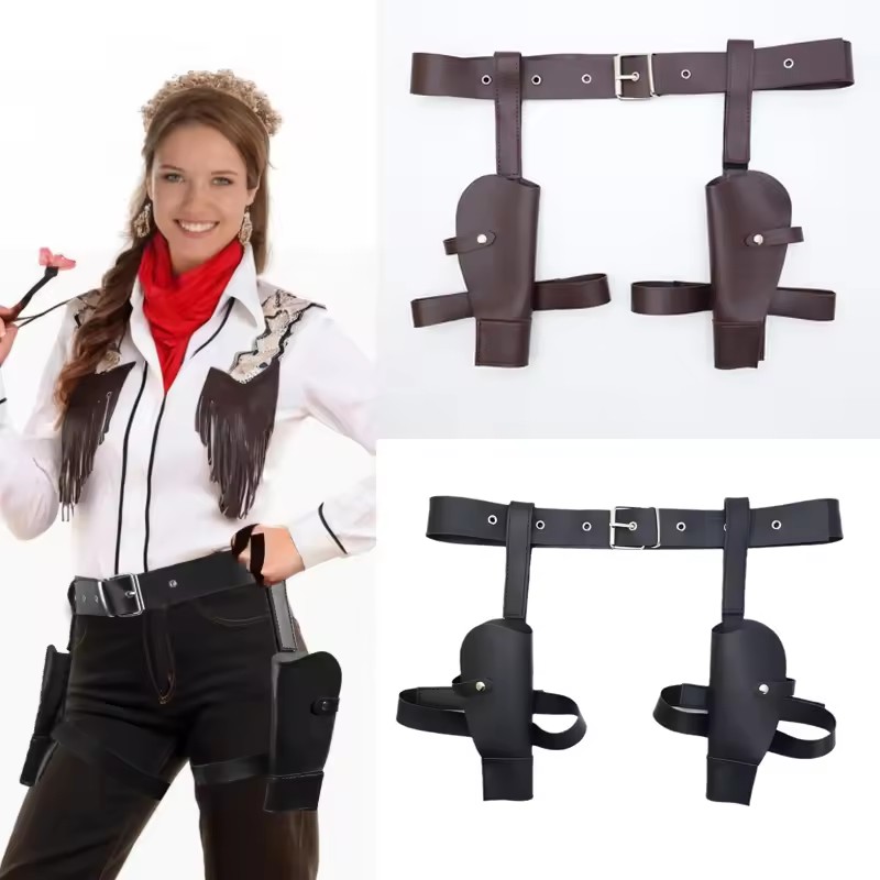 ซองปืนหนัง PU วินเทจสำหรับผู้ใ - Cosplay Prop Pistol บทวิจารณ์และราคา